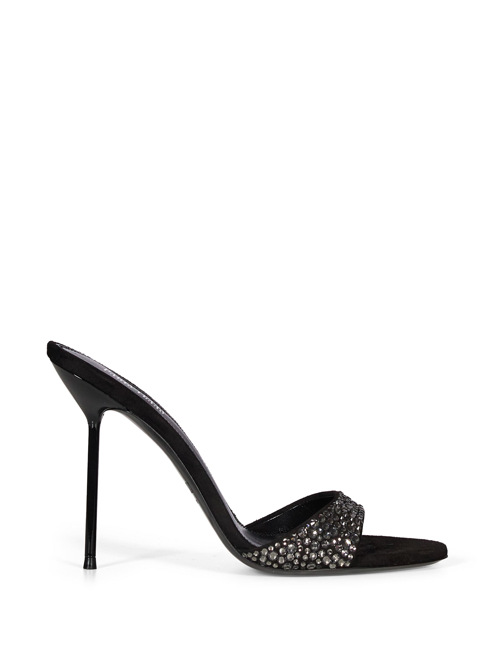 Mules Lidia in nero con strass 
