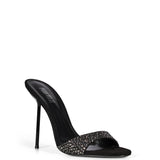 Mules Lidia in nero con strass 