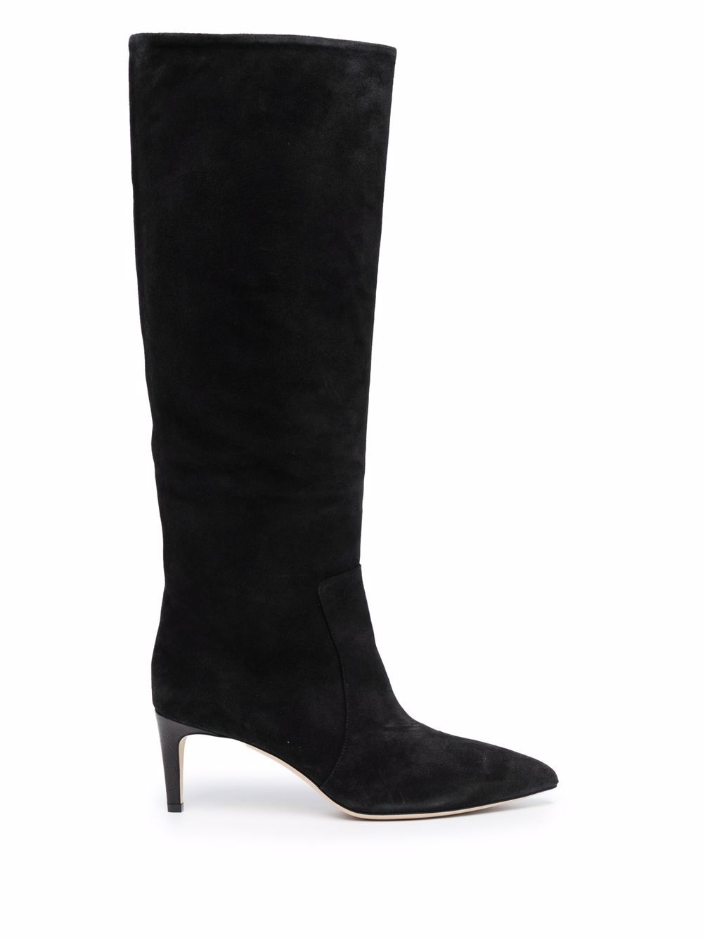 Stivali Stiletto effetto scamosciato in nero 