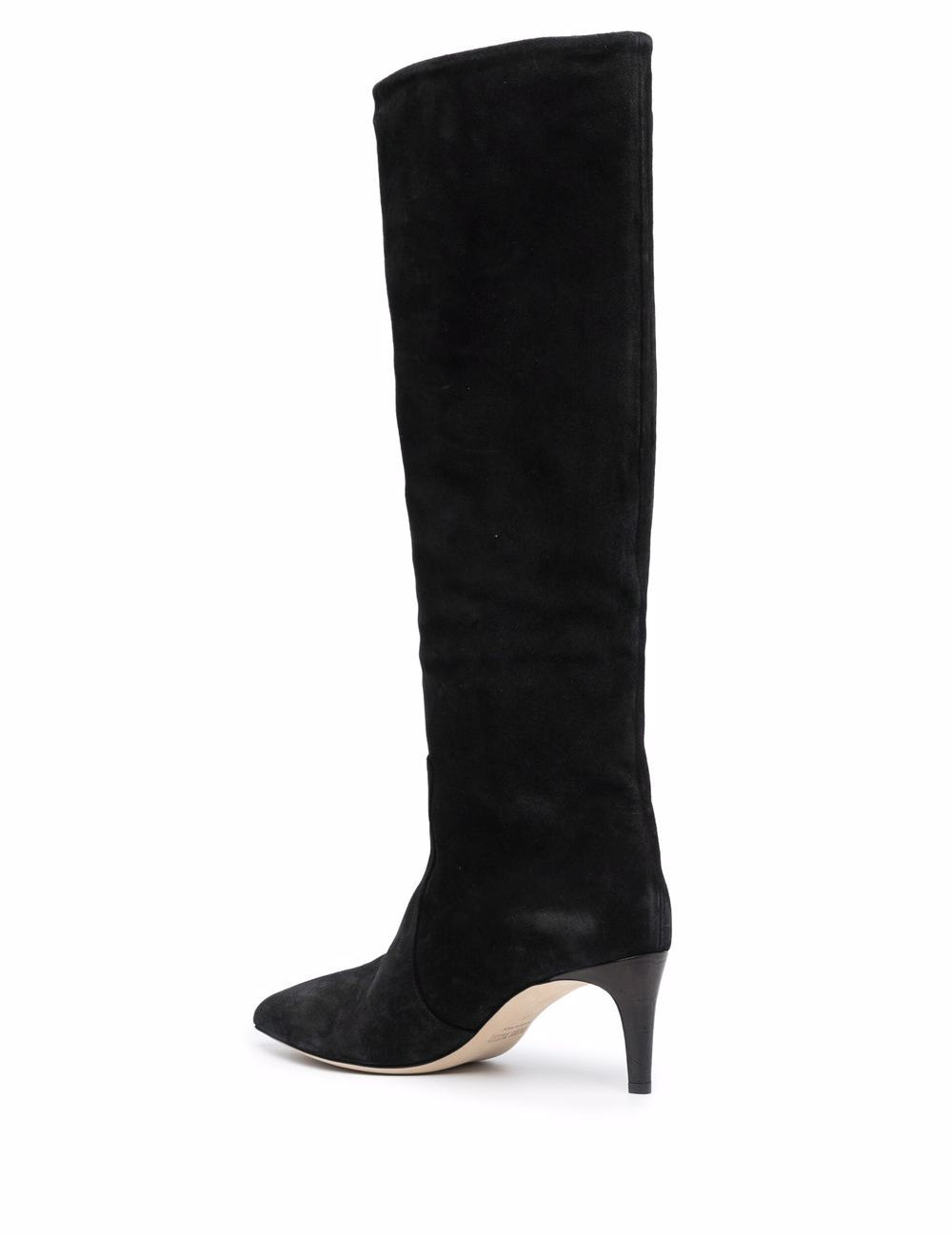 Stivali Stiletto effetto scamosciato in nero 