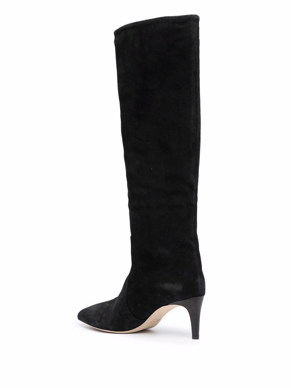 Stivali Stiletto effetto scamosciato in nero 