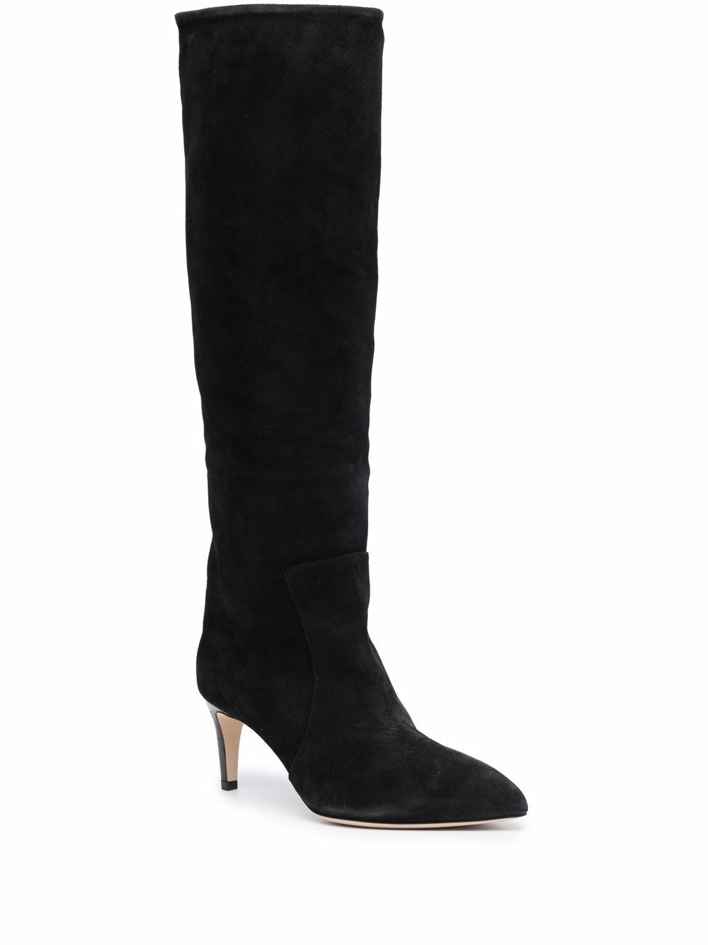 Stivali Stiletto effetto scamosciato in nero 