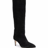 Stivali Stiletto effetto scamosciato in nero 