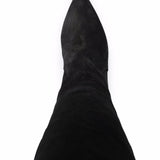 Stivali Stiletto effetto scamosciato in nero 