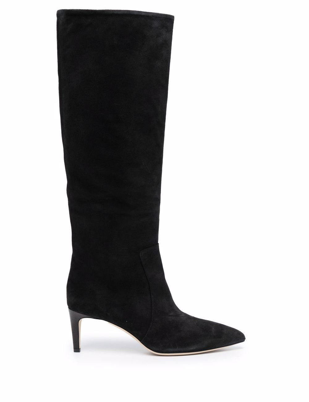 Stivali Stiletto effetto scamosciato in nero 
