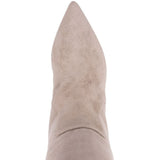 Stivali Stiletto effetto scamosciato in taupe 