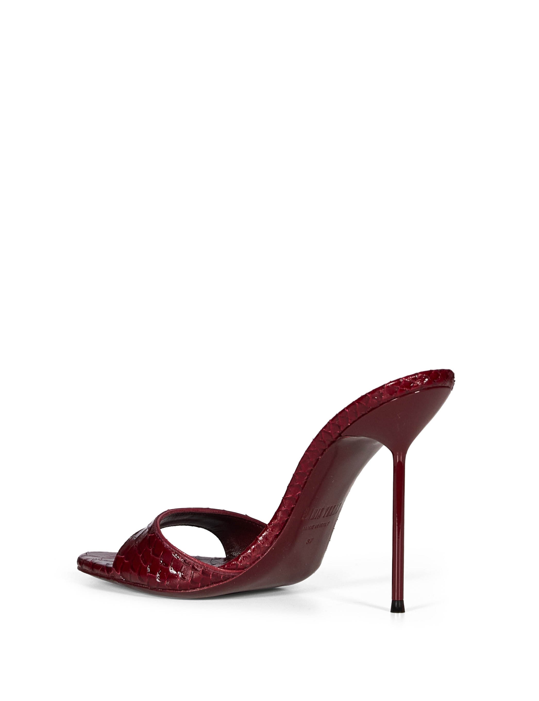 Mules Lidia in rosso scuro 