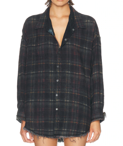 Camicia reversibile con stampa multicolor 