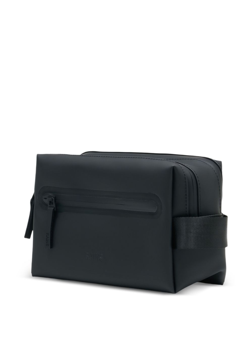 Beauty case con zip w3 in nero 
