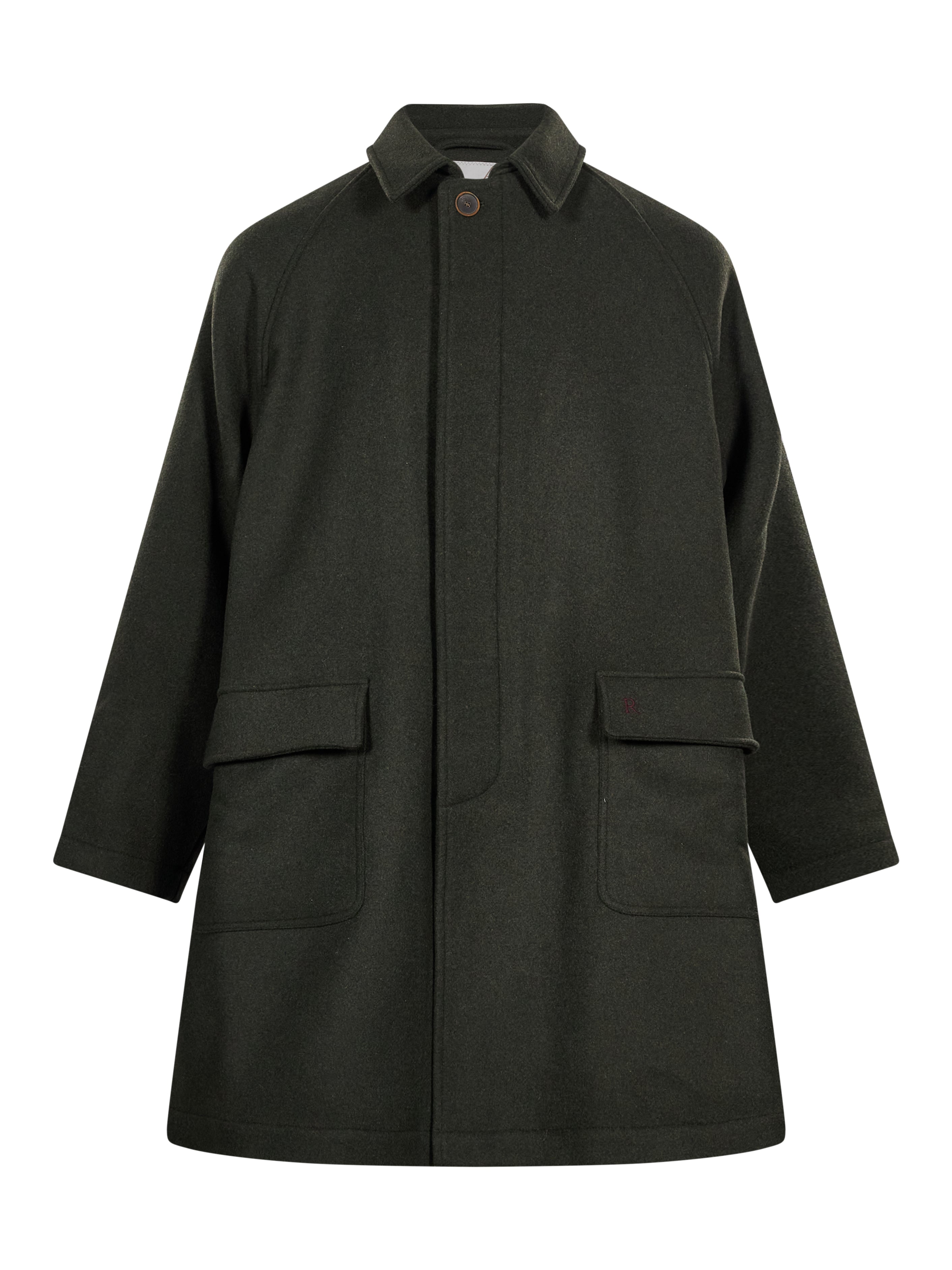 Cappotto in lana verde 
