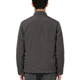 Giacca camicia imbottita in nylon grigio 