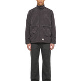 Giacca camicia imbottita in nylon grigio 