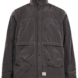 Giacca camicia imbottita in nylon grigio 