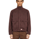 Giacca camicia in cotone marrone 