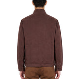 Giacca camicia in cotone marrone 