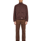 Giacca camicia in cotone marrone 