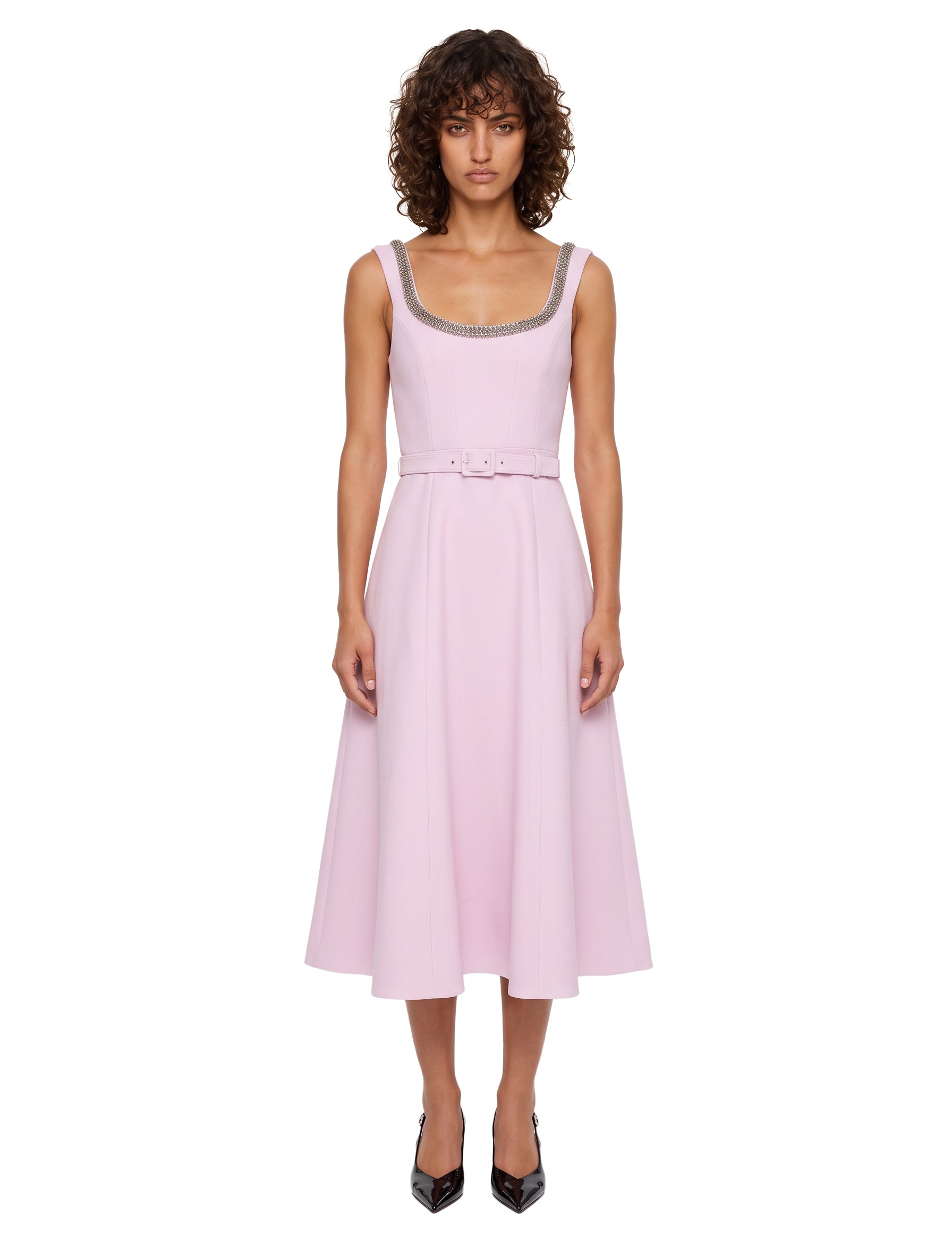 Abito midi Yolanda in rosa 