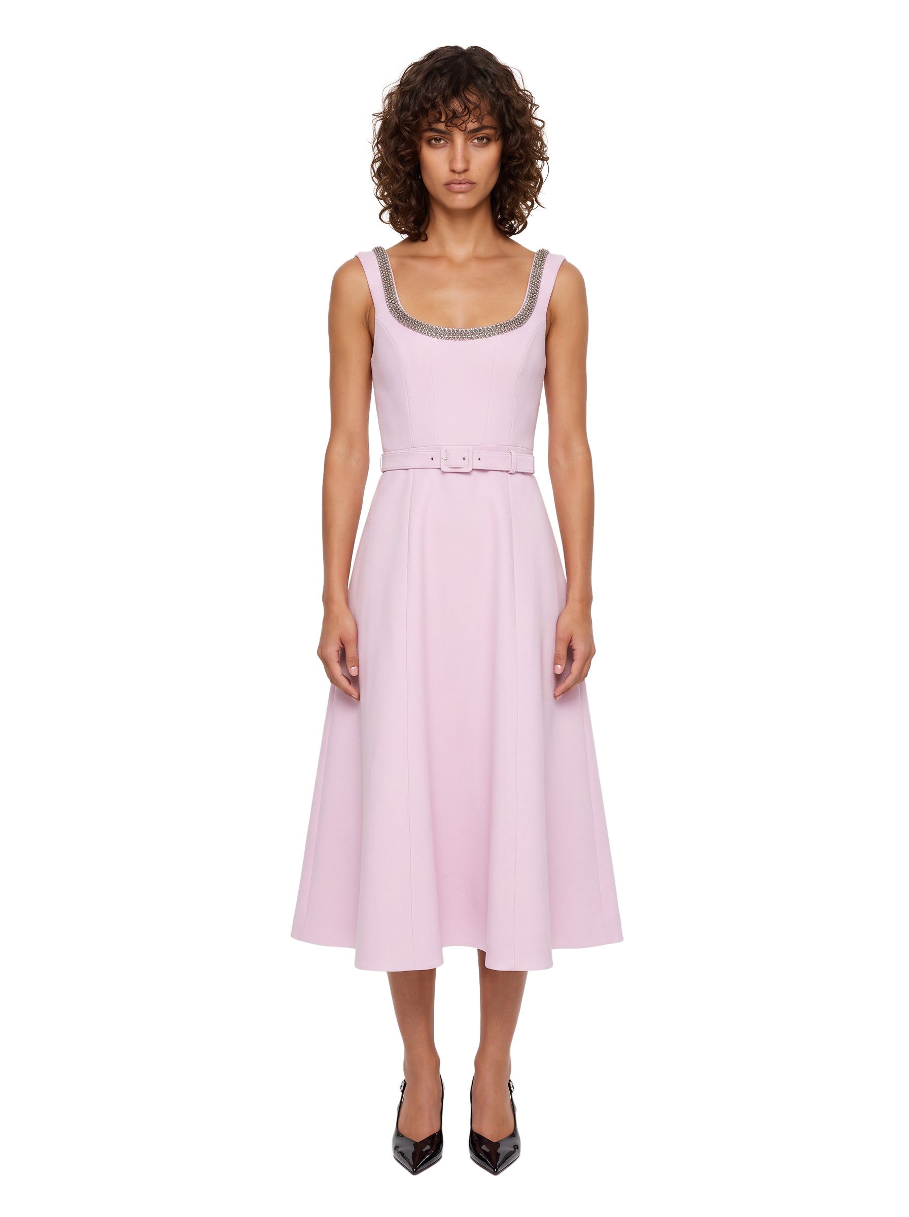 Abito midi Yolanda in rosa 