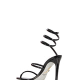 Sandalo Cleo in vernice in nero 