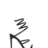 Sandalo Cleo in vernice in nero 