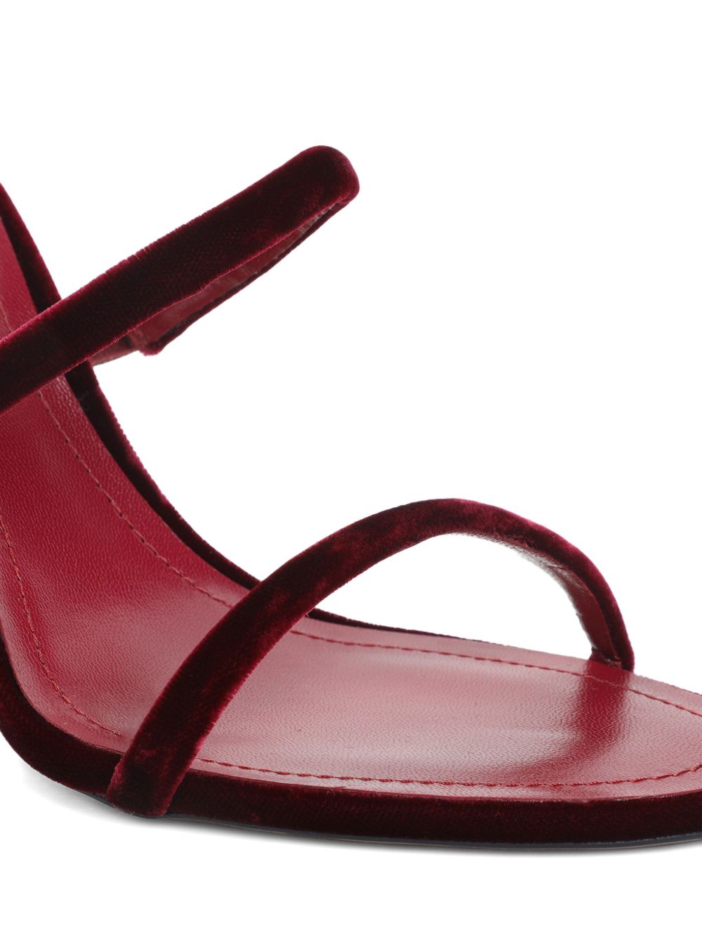 Sandali in velluto cleo in rosso Rene caovilla - donna 