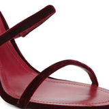 Sandali in velluto cleo in rosso Rene caovilla - donna 