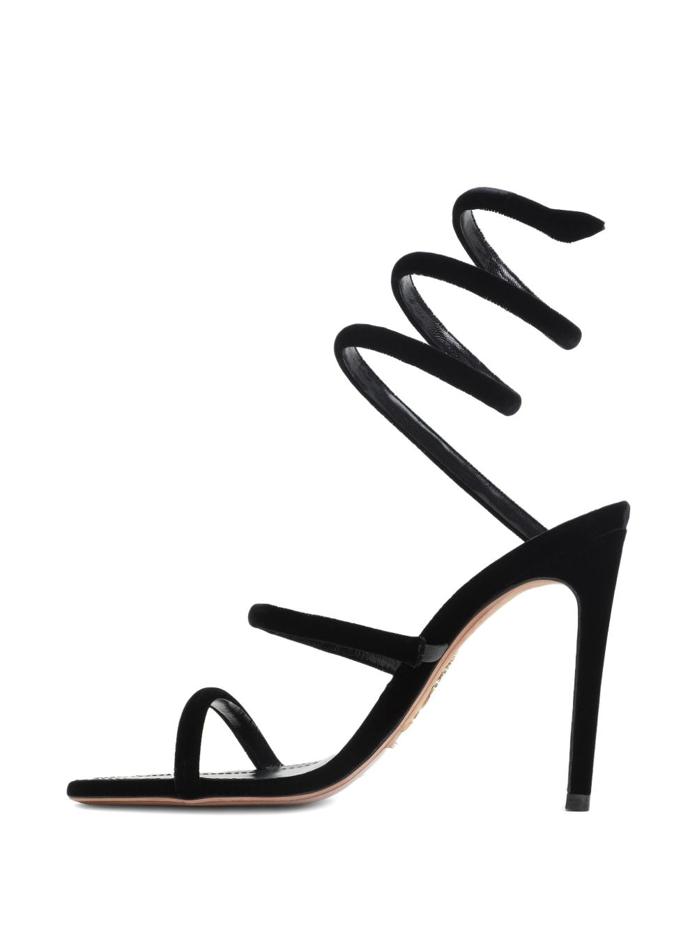 Sandali in velluto cleo in nero Rene caovilla - donna 