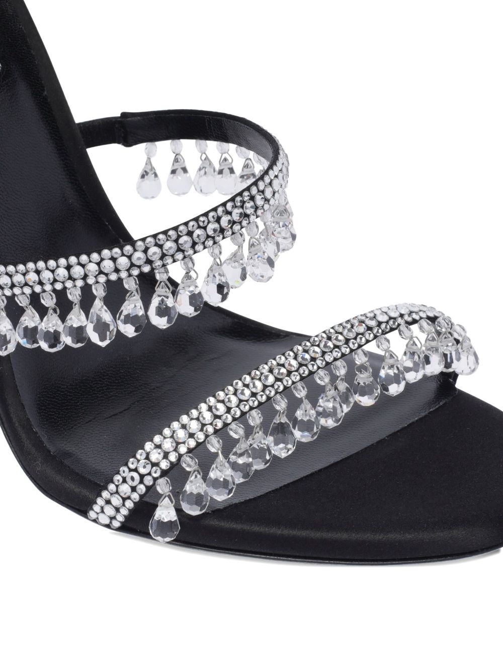 Sandali Chandelier con cristalli in nero 