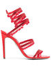 Sandali Chandelier con cristalli in rosso