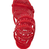 Sandali Chandelier con cristalli in rosso 