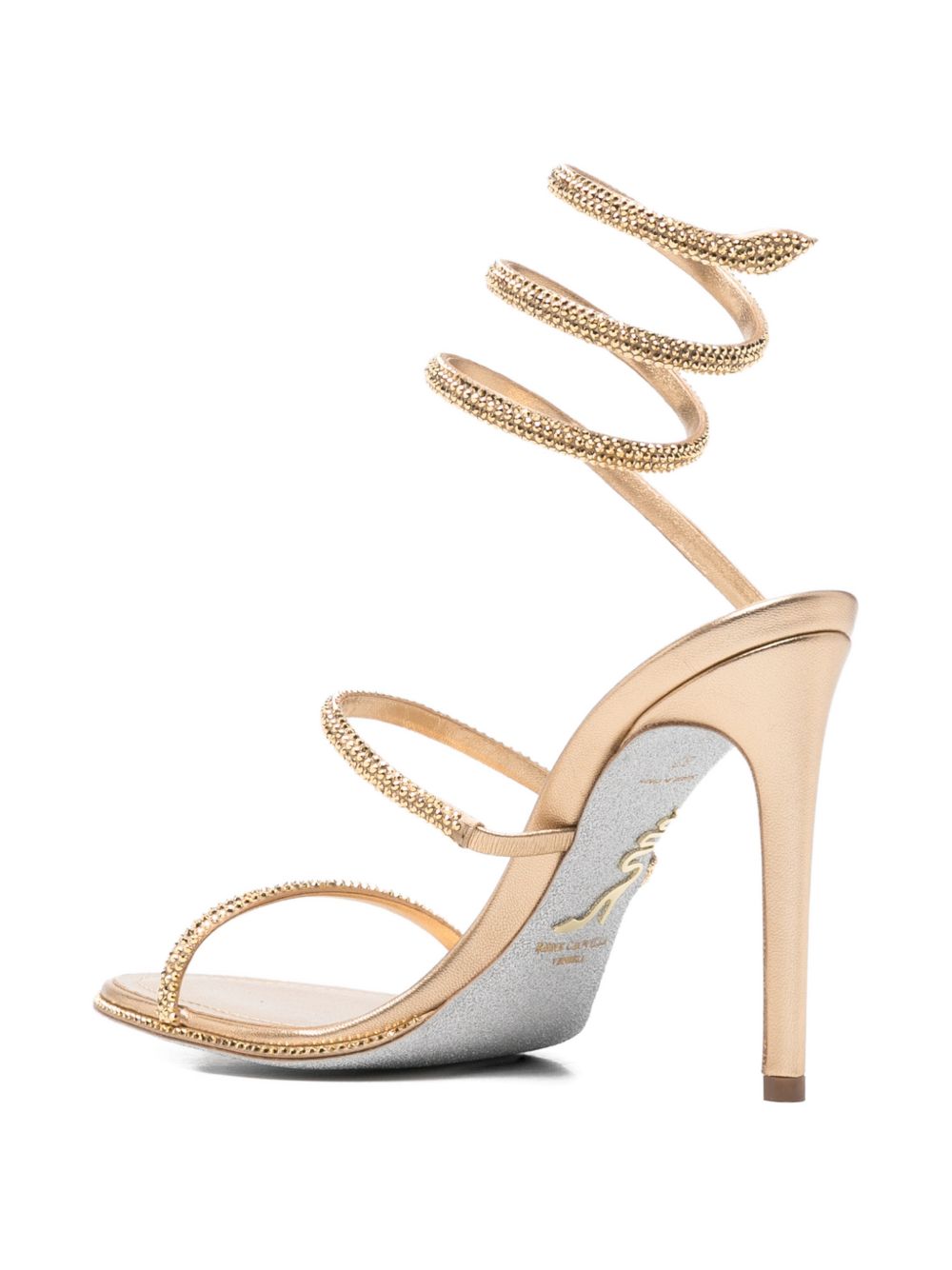Sandali Cleo con strass in oro 
