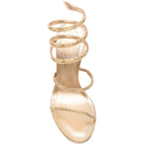 Sandali Cleo con strass in oro 