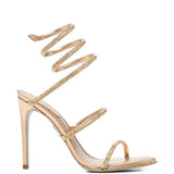 Sandali Cleo con strass in oro 