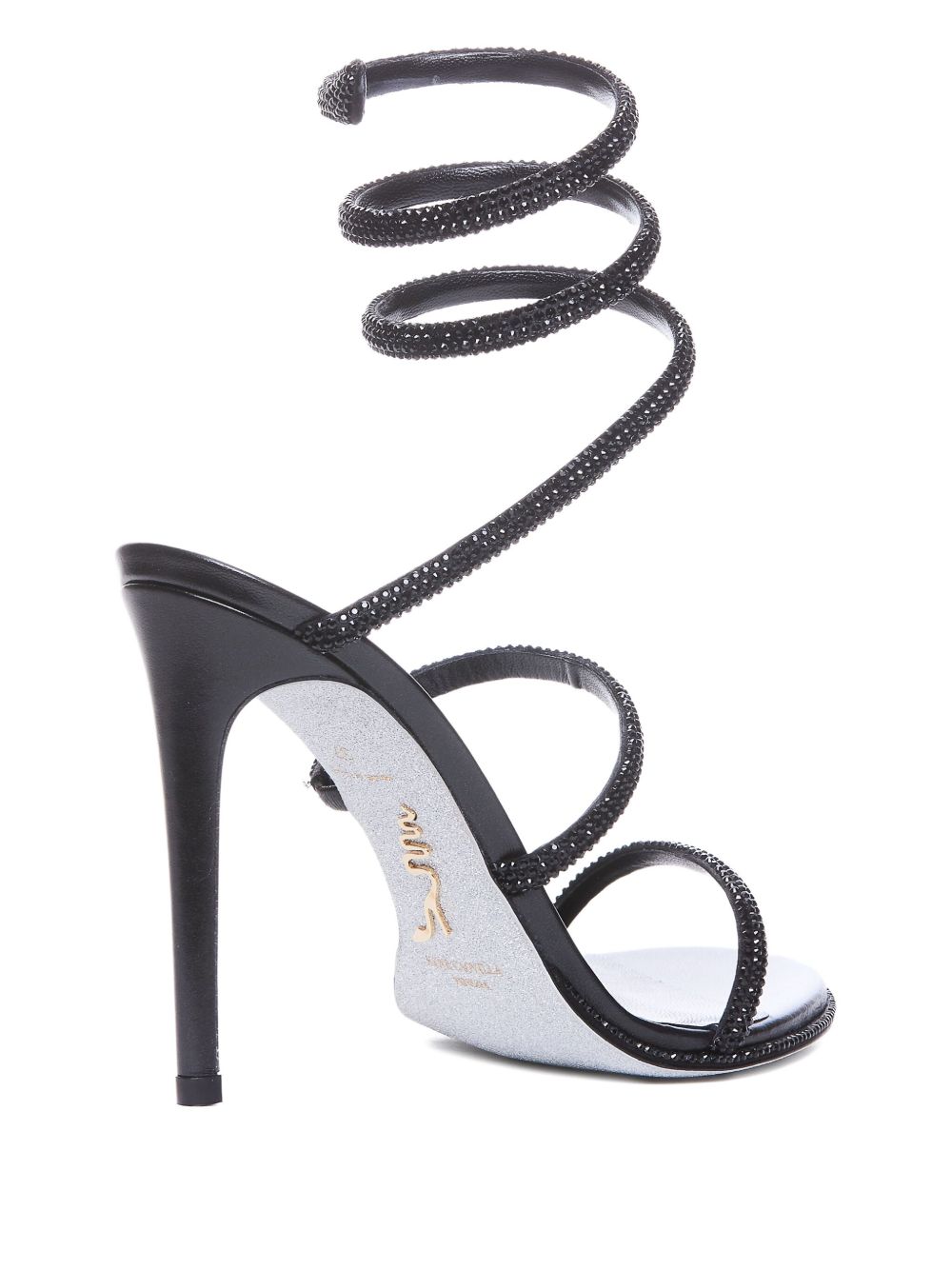 Sandali Cleo con strass in nero 