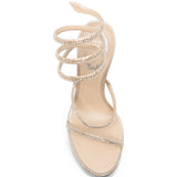 Sandali Cleo con strass in avorio 