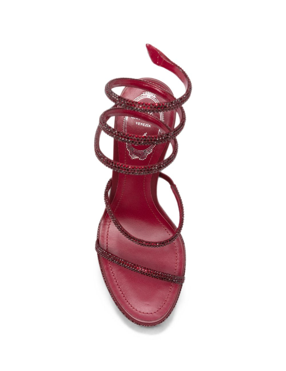 Sandali Cleo con strass in bordeaux 