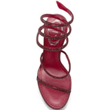Sandali Cleo con strass in bordeaux 