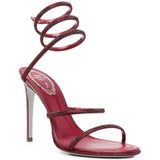 Sandali Cleo con strass in bordeaux 