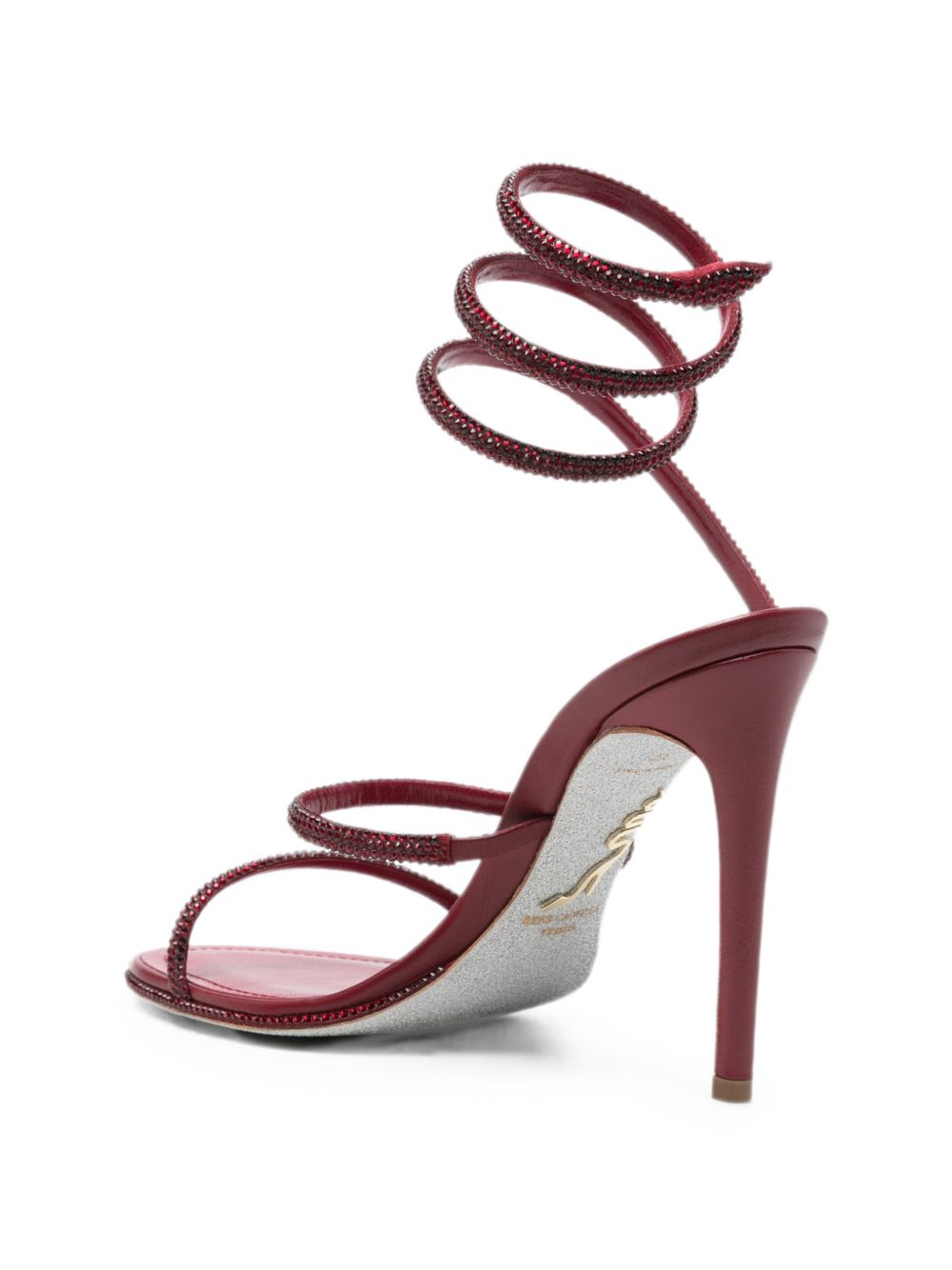 Sandali Cleo con strass in bordeaux 