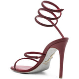Sandali Cleo con strass in bordeaux 