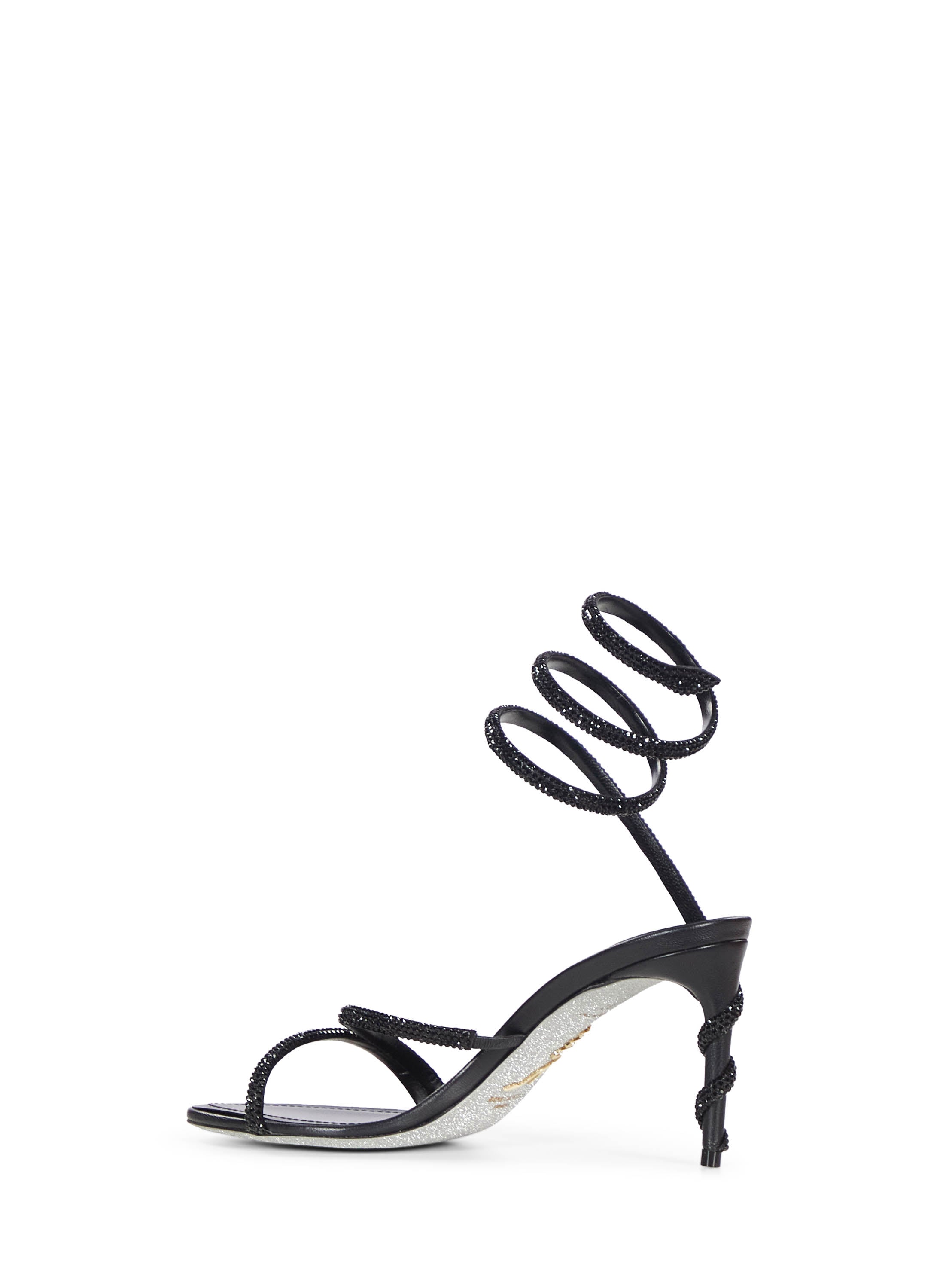 Sandali Margot con cristalli in nero 