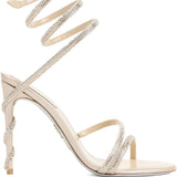 Sandali Margot con strass in avorio 