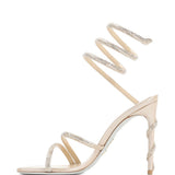 Sandali Margot con strass in avorio 