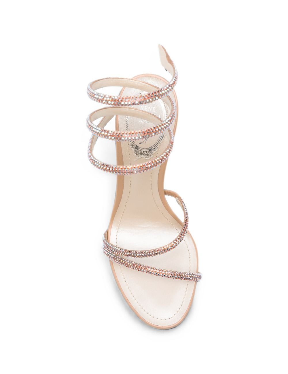 Sandali Margot con strass in beige 