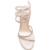 Sandali Margot con strass in beige 