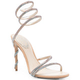 Sandali Margot con strass in beige 