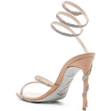 Sandali Margot con strass in beige 