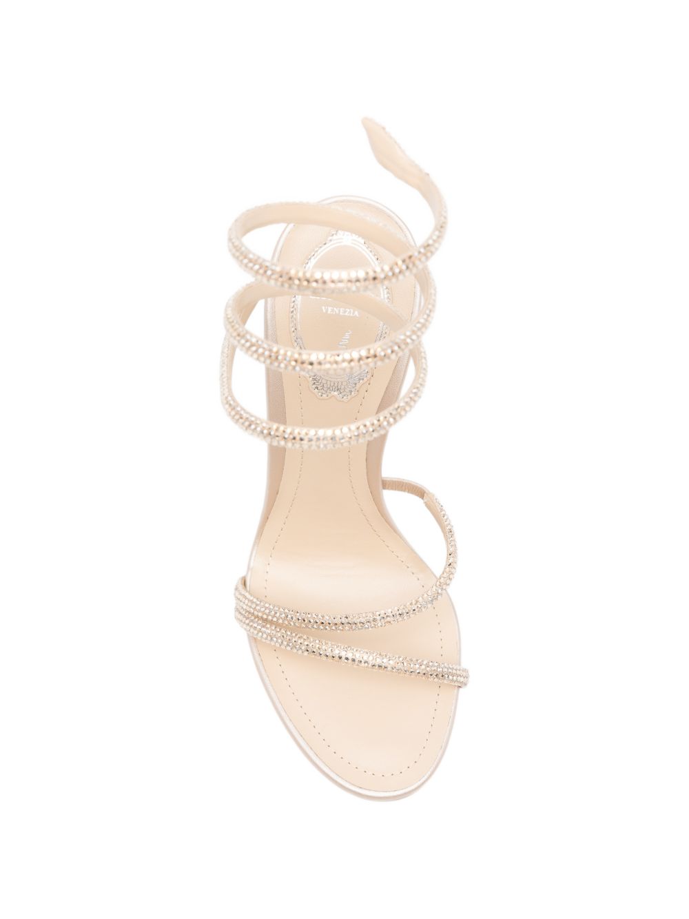 Sandali Margot plateau con strass in avorio 