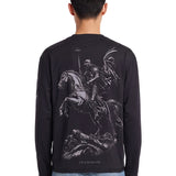 T-shirt a maniche lunghe 247 nobel in nero 