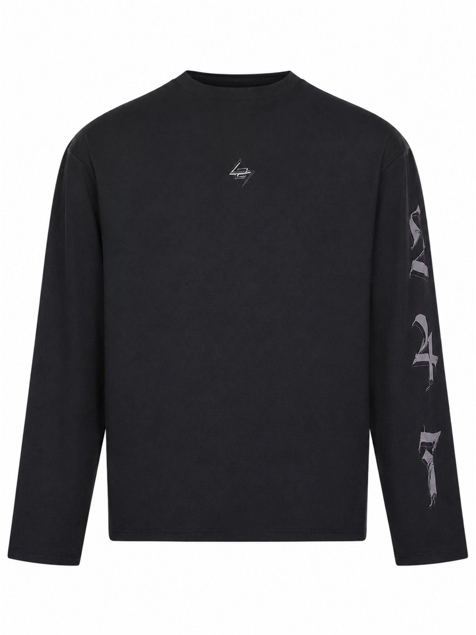 T-shirt a maniche lunghe 247 nobel in nero 